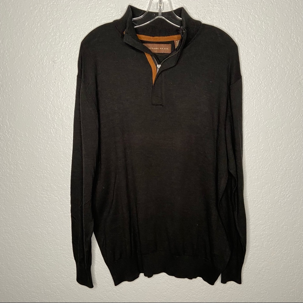 Woodland Trail Mens Long Sleeve 1/4 Zip Sweater
